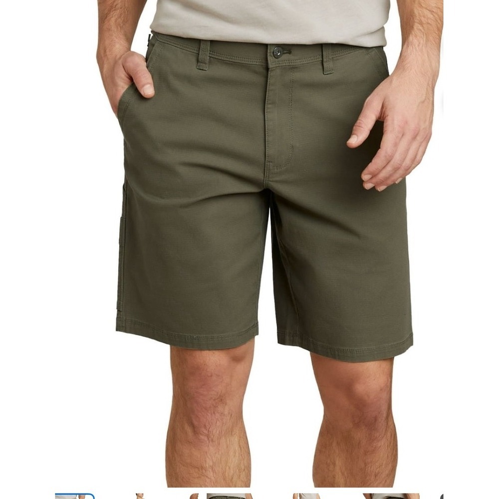 Weatherproof Mens Utility Ripstop Shorts Olive Green Tactical Hiking Cargo 38
